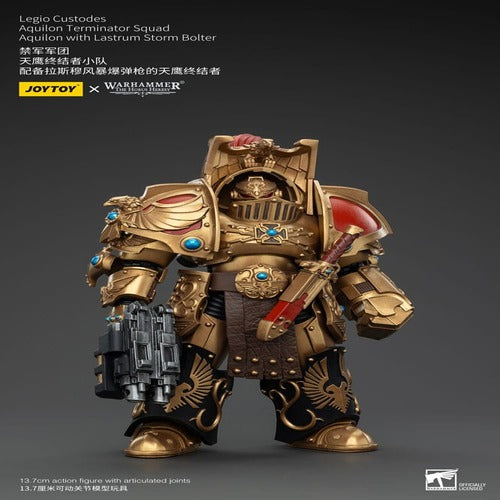 Warhammer The Horus Heresy figurine 1/18 Legio Custodes Aquilon Terminator Squad Aquilon with Lastrum Storm Bolter 14 cm