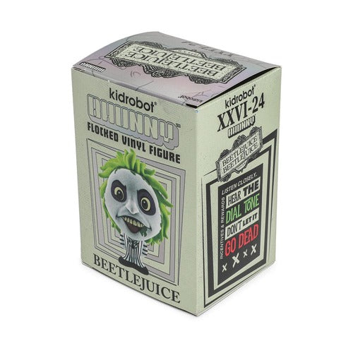 Beetlejuice Beetlejuice figurine Vinyl Bhunny Flocked Beetlejuice Striped Suit 10 cm