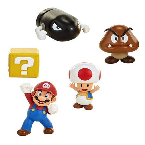 World of Nintendo pack 5 figurines New Super Mario Bros. U Acorn Plains 6 cm