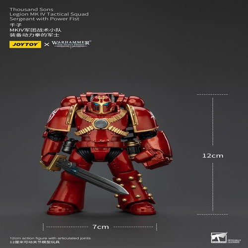 Warhammer The Horus Heresy figurine 1/18 Thousand Sons Legion MK IV Tactical Squad Sergeant with Power Fist 12 cm