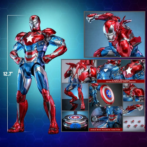 Marvel figurine Comic Masterpiece Diecast 1/6 Iron Patriot Hot Toys Exclusive 32 cm