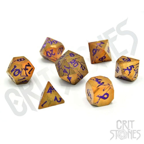 CritStones Metal Würfel Set Shattered Sigils (7)