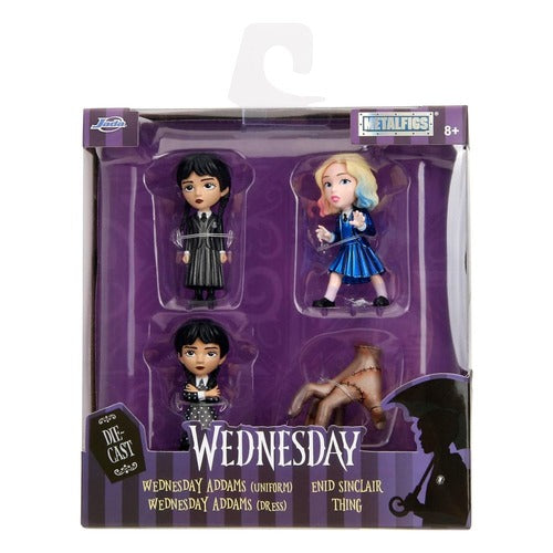 Wednesday pack 4 figurines Diecast Nano Metalfigs Wave 1 4 cm