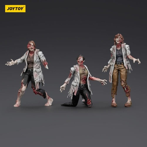 Zombie pack 3 figurines Dark Source Scientists (Female) 8 cm