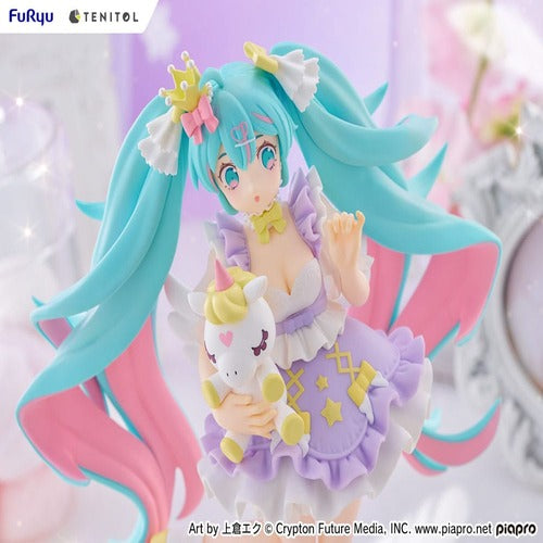 Hatsune Miku statuette PVC Tenitol Hatsune Miku Yumekawa Princess Lavender Ver. 21 cm
