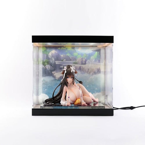 Azur Lane présentoir vitrine acrylique avec éclairage pour figurine Kashino Hot Springs Relaxation