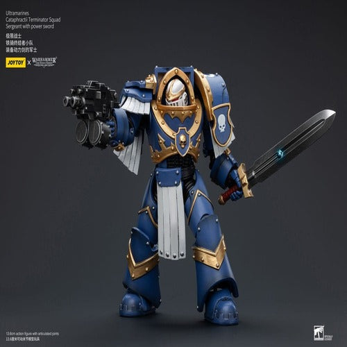 Warhammer The Horus Heresy figurine 1/18 Ultramarines Cataphractii Terminator Squad Sergeant with Power Sword 14 cm