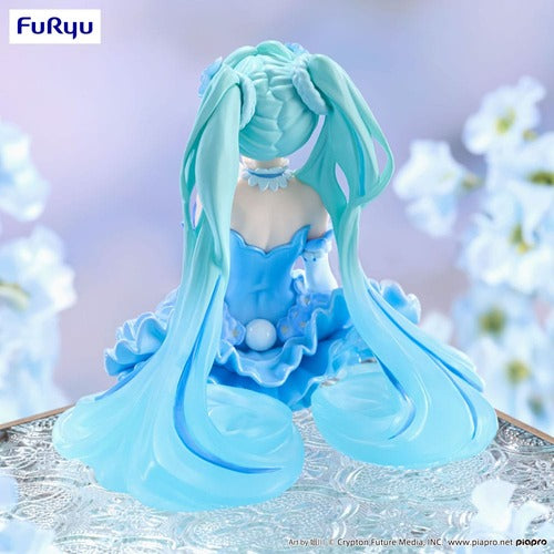 Hatsune Miku statuette PVC Noodle Stopper Flower Fairy Nemophila Pail Blue Color Ver. 15 cm