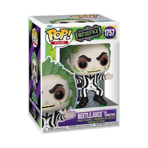 Beetlejuice POP! Plus Movies Vinyl figurine Beetlejuice w/tombstone 9 cm