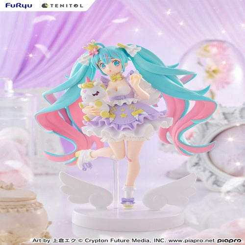 Hatsune Miku statuette PVC Tenitol Hatsune Miku Yumekawa Princess Lavender Ver. 21 cm