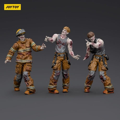 Zombie pack 3 figurines Dark Source Firefighters 8 cm