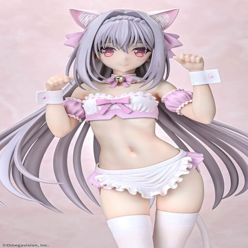 Tsuki ni Yorisou Otome no Sahou statuette PVC 1/6 Luna Sakurakouji Cat Maid Sakura Color Ver. 26 cm
