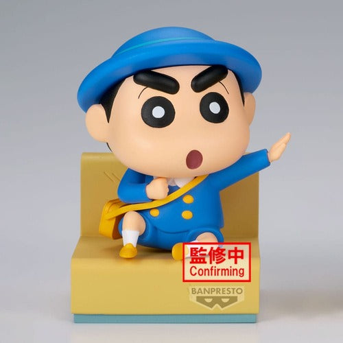 Crayon Shinchan statuette PVC Nakayoshi Memories Let's Go To Kindergarten With Masao-Kun (A: Shinnosuke) 8 cm