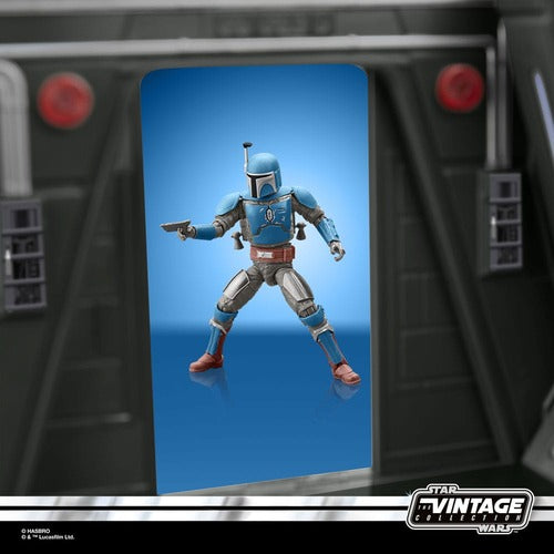 Star Wars: The Mandalorian Vintage Collection Moff Gideon's Imperial Light Cruiser Hallway mit Mandalorian Privateer Actionfigur 10 cm