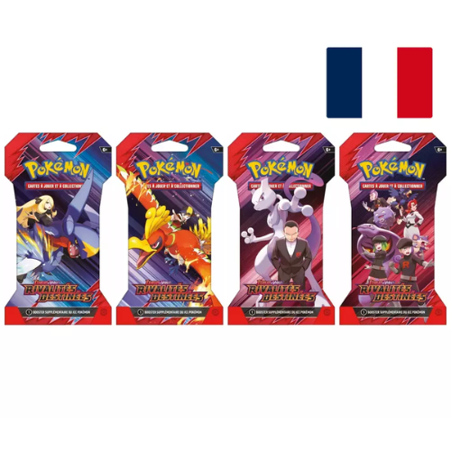 POKÉMON – EV10 Rivalités Destinées – Artset de 4 Boosters FR