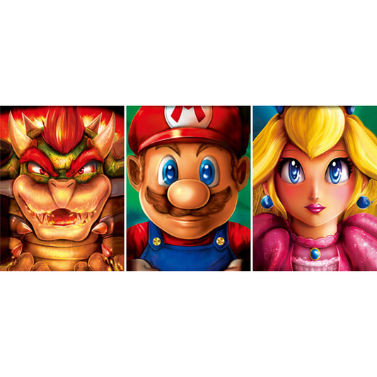 SUPER MARIO BROS - Poster 3D - Bowser/Mario/Peach