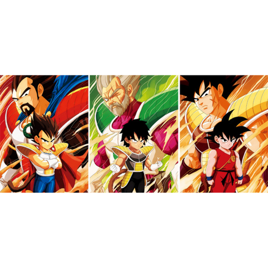 DRAGON BALL Z - Poster 3D - Goku/Vegeta/Broly