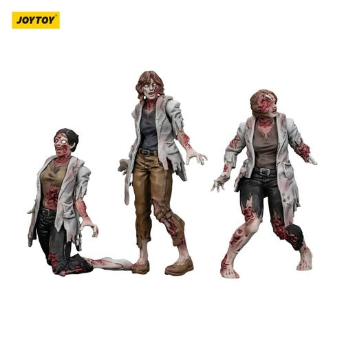 Zombie pack 3 figurines Dark Source Scientists (Female) 8 cm