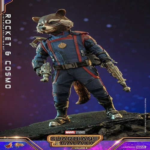 Guardians of the Galaxy Vol. 3 Movie Masterpiece Actionfiguren 1/6 Rocket & Cosmo 16 cm
