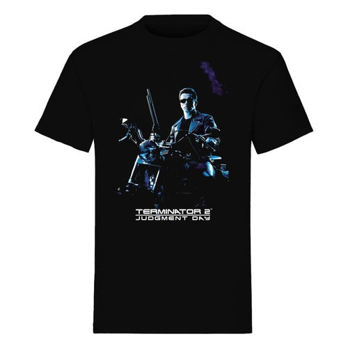 Terminator T-Shirt Bike Pose Noir (L)