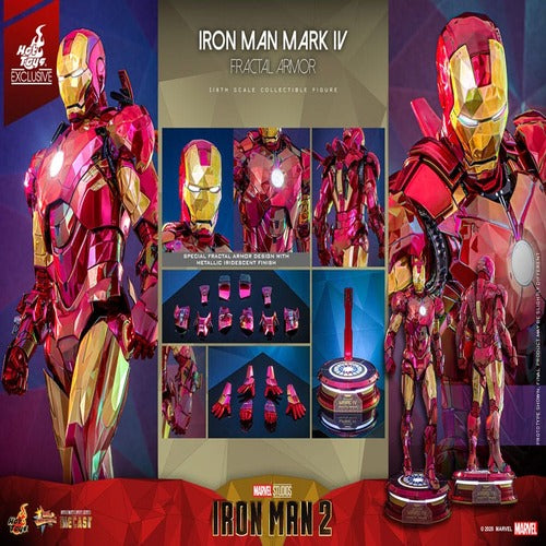 Iron Man figurine Movie Masterpiece Diecast 1/6 Iron Man Mark VI (Fractal Armor) Hot Toys Exclusive 33 cm