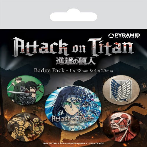 Attack on Titan pack 5 badges Season 4