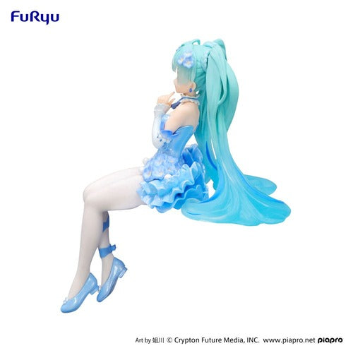 Hatsune Miku statuette PVC Noodle Stopper Flower Fairy Nemophila Pail Blue Color Ver. 15 cm