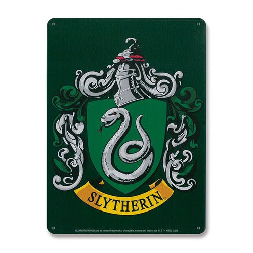 Harry Potter panneau métal Slytherin 15 x 21 cm