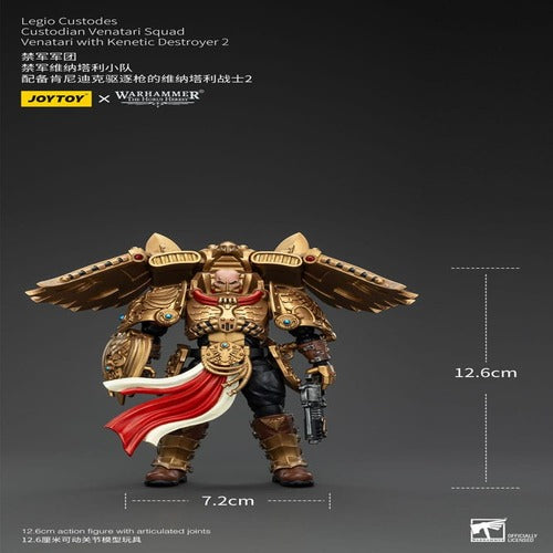 Warhammer The Horus Heresy figurine 1/18 Legio Custodes Custodian Venatari Squad Venatari with Kenetic Destroyer 2 13 cm