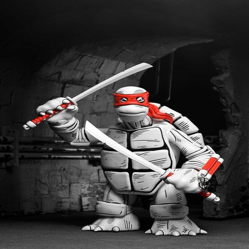 Tortues Ninja (Mirage Comics) pack 2 figurines Black and White First Turtles 18 cm