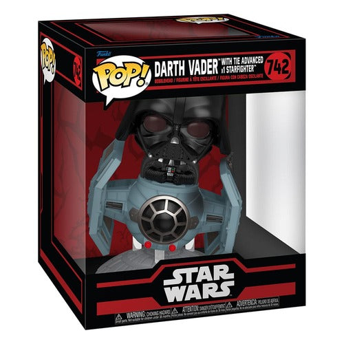 Star Wars: Dark Side POP! Rides Deluxe Vinyl figurine TIE Advanced x1 w/Vader 9 cm