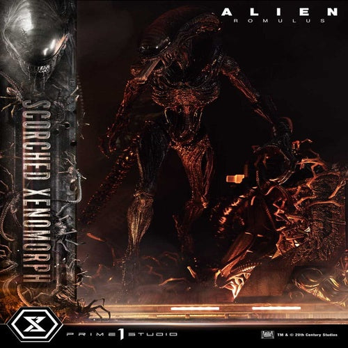 Alien: Romulus statuette Museum Masterline XL 1/3 Scorched Xenomorph 98 cm