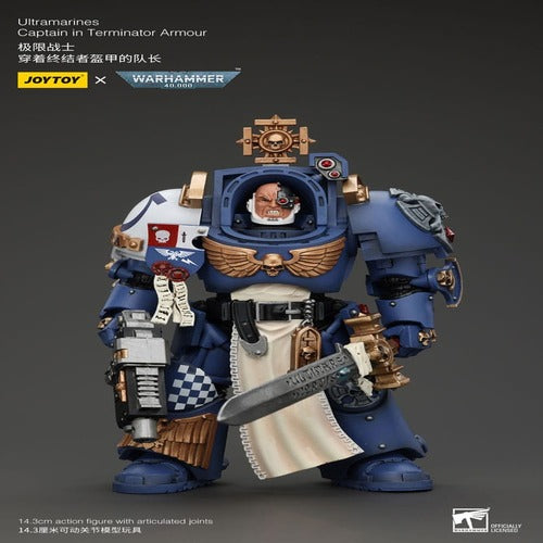 Warhammer 40k figurine 1/18 Ultramarines Captain In Terminator Armour 14 cm