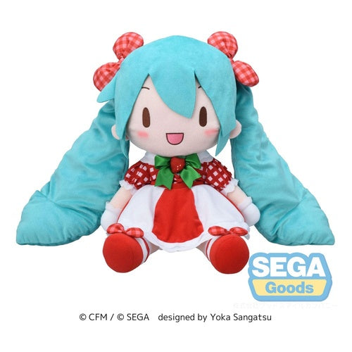 Character Vocal Series 01: Hatsune Miku peluche Fuwa Petit Hatsune Miku x Love and Berry Dress Up and Dance! Lovely Strawberry 40 cm