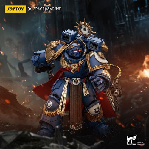 Warhammer 40k figurine Ultramarines Marneus Calgar Chapter Master with MKX Gravis Armour and Gauntlets of Ultramar 20 cm