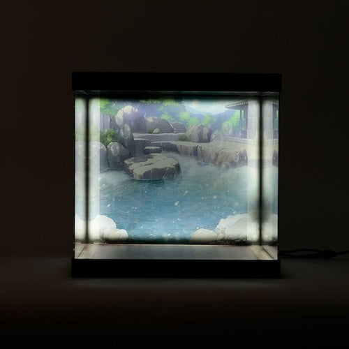 Azur Lane présentoir vitrine acrylique avec éclairage pour figurine Kashino Hot Springs Relaxation