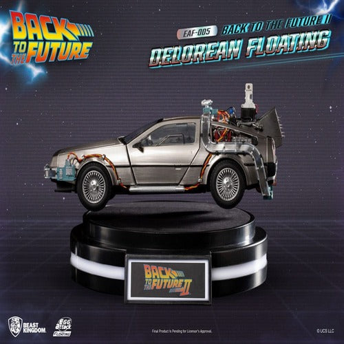 Back to the Future Statuette Egg Attack Floating Back to the Future II DeLorean Standard Version 20 cm