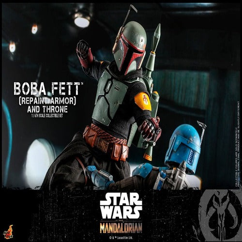 Star Wars: The Mandalorian figurine 1/6 Boba Fett Repaint Armor and Throne Special Edition 30 cm