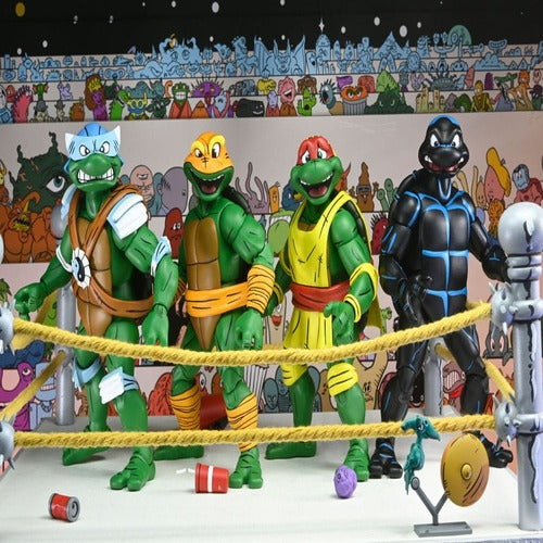 Tortues Ninja (Archie Comics) figurines Pack de 4 Stump Wrestling Turtles 18 cm