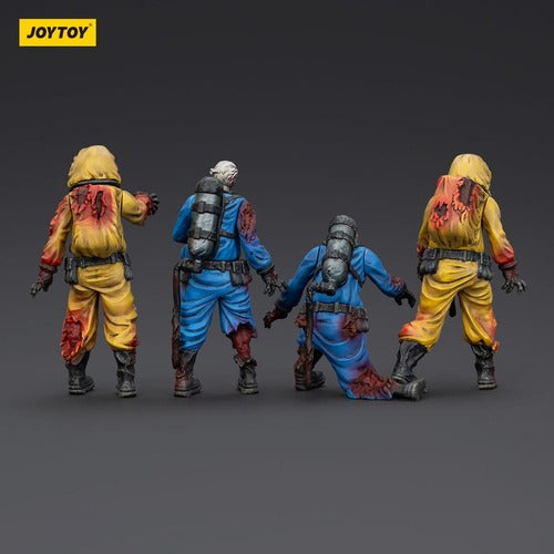 Zombie pack 4 figurines Dark Source Biochemical Lab Team 8 cm
