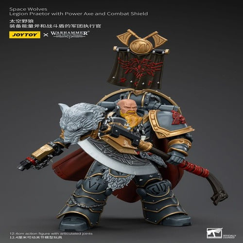 Warhammer The Horus Heresy figurine 1/18 Space Wolves Legion Praetor with Power Axe and Combat Shield 12 cm