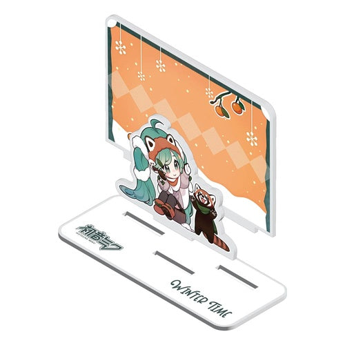 Hatsune Miku Acryl Figurenaufsteller aus Acryl Miku and Red Panda (Winter Time) 11 cm