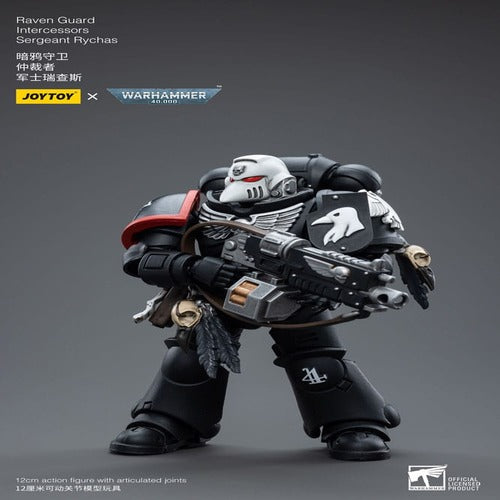 Warhammer 40k figurine 1/18 Raven Guard Intercessors Sergeant Rychas 12 cm