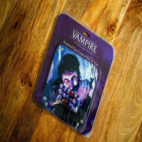 Vampire: The Masquerade 5th Edition RPG dés en édition limitée avec plateau de dés Acquired Taste