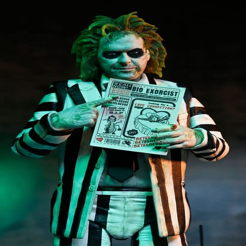 Beetlejuice Beetlejuice figurine 7 Scale Ultimate Striped Suit Beetlejuice 18 cm