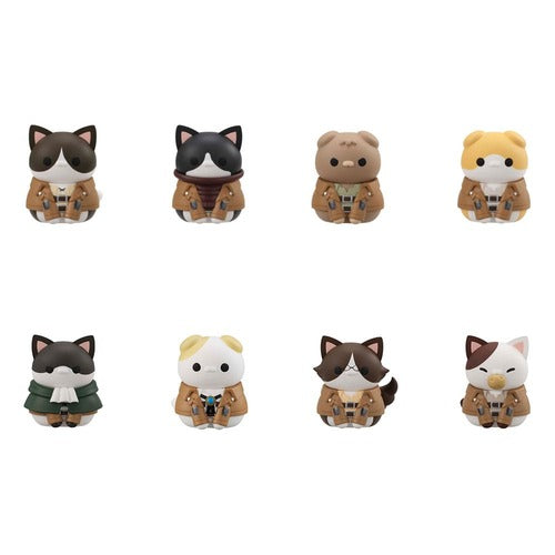 Attack on Titan Mega Cat Project Attack on Tinyan assortiment trading figures Gathering Scout Regiment danyan! 3 cm (8)