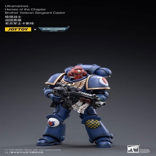Warhammer 40k figurine 1/18 Ultramarines Heroes of the Chapter Brother Veteran Sergeant Castor 12 cm
