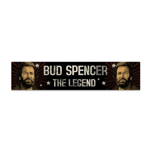 Bud Spencer panneau métal avec aimant The Legend 16 x 3,5 cm