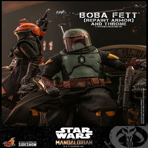 Star Wars: The Mandalorian figurine 1/6 Boba Fett Repaint Armor and Throne Special Edition 30 cm