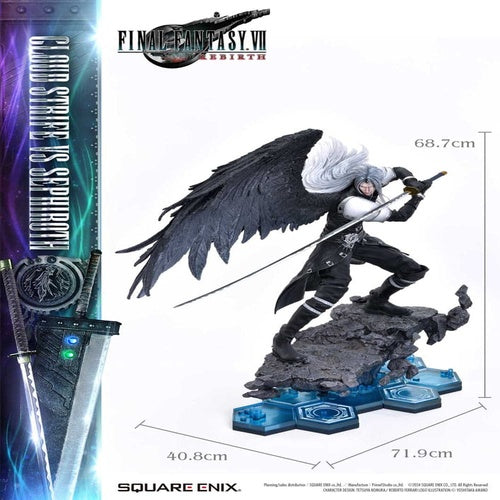 Final Fantasy VII Rebirth pack 2 statuettes 1/4 Cloud Strife vs Sephiroth 69 cm
